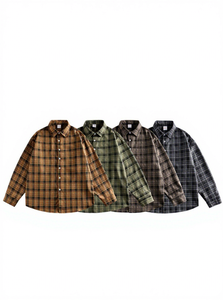 <span class=keywords><strong>Camicia</strong></span> da <span class=keywords><strong>uomo</strong></span> di tendenza, stile retrò <span class=keywords><strong>giapponese</strong></span>, a blocchi di colore, a quadri, a maniche lunghe, monopetto, con perline, colletto risvoltato, trattamento anti-piega. - Product Image 3