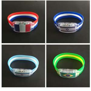 Pulsera Deportiva de Silicona LED Personalizada AXGIFTS, Brazalete para Fanáticos, Color Nacional Personalizado, Promocional, OEM, Pedido Mínimo de 500 Piezas - Product Image 4