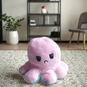 Venta al por mayor de peluche para mascotas con logotipo personalizado Vida Marina divertido juguete con forma de <span class=keywords><strong>pulpo</strong></span> juguete reversible interactivo chirriante juguete para perros de peluche - Product Image 2