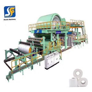 Waste Paper Recycling Paper Making Machine toilet paper making machine complete set With Competitive Price