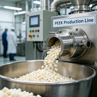 Composé PTFE, granulés PEEK, matière première autolubrifiante pour composants d'engrenages