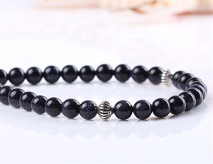 Misbaha all'Ingrosso in Pietra Arenaria Oro/Blu/Verde, Perline di Preghiera Islamiche, Tasbih Musulmano, Rosario Tasbeeh - Product Image 3