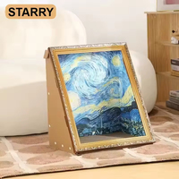 Vente en gros de cadre photo personnalisé peinture à l'huile toile d'art chat planche à gratter chat griffoir nid pour animaux de compagnie planche à gratter