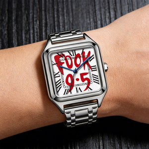 Orologio al Quarzo Impermeabile con Quadrante Quadrato in Lega, Stile Nuovo 2026, con Lancette, per Uomo e <span class=keywords><strong>Donna</strong></span> - Product Image 2