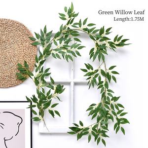 Guirnalda <span class=keywords><strong>de</strong></span> eucalipto con hojas <span class=keywords><strong>de</strong></span> manzano artificiales, nuevo tipo, enredaderas <span class=keywords><strong>de</strong></span> hojas <span class=keywords><strong>de</strong></span> Sauce <span class=keywords><strong>de</strong></span> ratán para decoración <span class=keywords><strong>de</strong></span> pared <span class=keywords><strong>de</strong></span> boda - Product Image 4