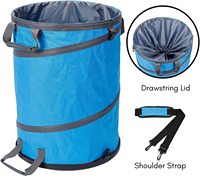 Fourre-tout robuste pour le jardinage, sacs de rangement pour jardin, sac poubelle pliable, conteneur de déchets de feuilles de pelouse de 30 gallons, poubelle de camping