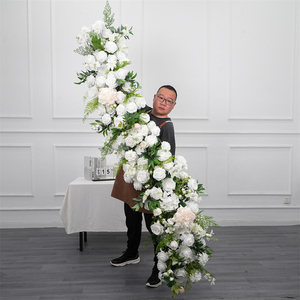 Custom silk Floral runner Arrangements Aisle Rose Table decoration <b>Artificial</b> Silk Flower Aisle Runner for Wedding - Product Image 3