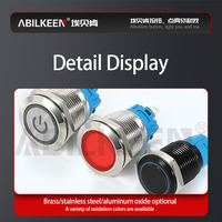 Saklar Tombol Tekan Produsen, Tipe Momentary Latching 12mm 16mm 19mm 22mm 25mm 30mm 40mm, Saklar Tombol Tekan LED