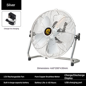 Ventilateur solaire rechargeable, ventilateur portable d'extérieur à forte puissance, ventilateur électrique, ventilateur sur pied, ventilateur pour dortoir - Product Image 2