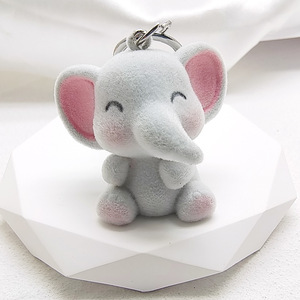 2025 dễ thương phim hoạt hình sang trọng đổ xô động vật voi, chó, bò, cáo, thỏ, cừu lợn 3D móc khóa vòng Búp bê đồ chơi Túi phụ kiện - Product Image 6