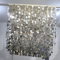 DT002 Décoration de fond photographique pour événements et fêtes, Meilleure vente, Effet cascade de paillettes suspendues réfléchissantes argent, rouge, noir, jaune