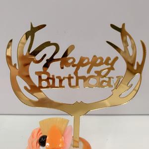 Новый акриловый Топпер для торта на день рождения, Розовый Золотой Топпер для кексов для детей, украшения для торта на день рождения, Детский праздник - Product Image 3