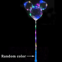 Ballon Bobo LED en forme de cœur avec poignée pour la fête des Mères, anniversaire, mariage, Noël, Pâques (Foil/Mylar/PVC) - Vente en gros