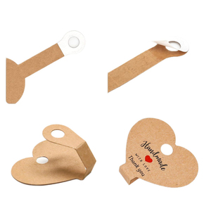 แท่นโชว์รูปหัวใจทำจากกระดาษแข็งสำหรับบรรจุภัณฑ์พวงกุญแจ พร้อมแถบกาวในตัว ใช้สำหรับโชว์การ์ดสินค้า เช่น ต่างหู แหวน - Product Image 6