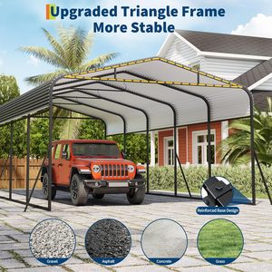 Abri <span class=keywords><strong>de</strong></span> voiture en métal sur mesure, abri <span class=keywords><strong>de</strong></span> garage robuste, abri <span class=keywords><strong>de</strong></span> voiture extérieur pour SUV, camion, bateaux - Product Image 6