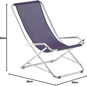 Chaise de jardin pliante en aluminium, chaise longue de camping d'extérieur, chaise à bascule de plage, chaise suspendue de patio - Product Image 3