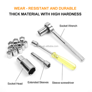 40Pcs En Acier <span class=keywords><strong>Auto</strong></span> De Réparation De Voiture Impériale Métrique Clé Prise Ensemble - Product Image 3