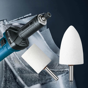 Amoladoras Eléctricas Pequeñas con Vástago de 6 mm, Corindón Blanco, Cilíndricas y Cónicas, Taladros Neumáticos y Ruedas de Pulido - Product Image 4