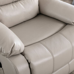 Canapés inclinables pivotants à bascule personnalisés, best-sellers, fauteuil inclinable relaxant en cuir PU blanc - Product Image 6
