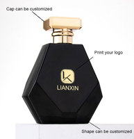 Botol Parfum Kaca Desain Asli Piramida Poligon Segitiga Logo Kustom Grosir Produk Baru 100 ml
