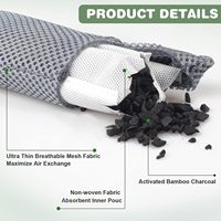 Marsheepy Paquete de 6 Bolsas Eliminadoras de Olor para Zapatos y Guantes, Ambientadores para Equipo Deportivo, Desodorante en Barra Gris