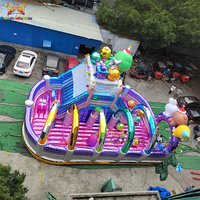 Terrain de jeu gonflable géant personnalisé pour l'extérieur, parcours d'obstacles, installation facile, enfants et adultes, matériau PVC, capacité de 100 personnes