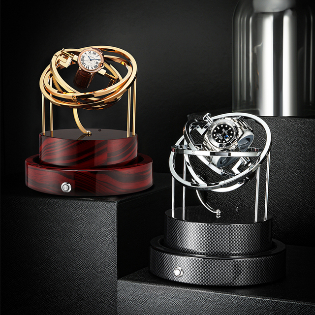 Luxury Design Gold Watch Box Watch Winder Safe Box Wooden Automatic Watch Single Winder Box