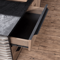 Mobilier de bureau en mélamine de style loft industriel design en acier inoxydable escritorio bureau design italien table de direction