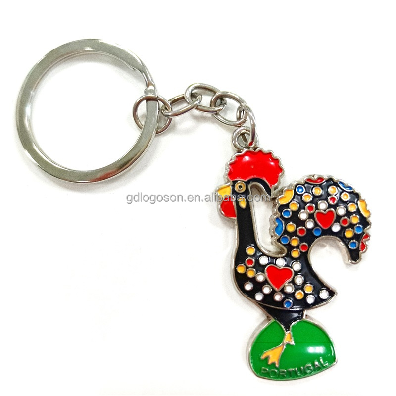 Portachiavi con gallo, ciondolo per borsa, ciondolo per zaino