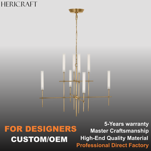 Lustre/pendule/luminaire suspendu LED artisanal avec cadre et verre pour salon, salle à manger, cuisine 110V - Product Image 1