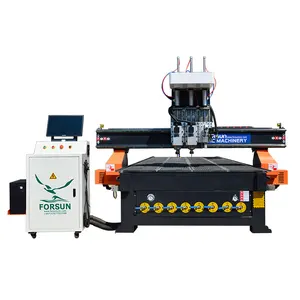 1325 oscillating knife atc cnc router wood design door making machine with vacuum absorption working table