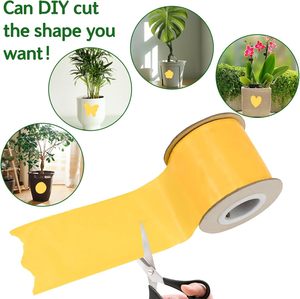 Rouleau de colle adhésive double face jaune en PE pour insectes, bande collante anti-nuisibles pour serres, attrape-insectes double face - Product Image 1