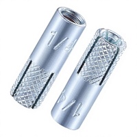 Cheville à enfoncer moletée en acier au carbone zingué 1/4"-20 pour béton massif - Grade non renforcé Chine - Pack assorti