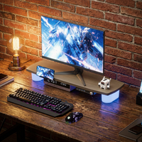 Rehausseur d'écran ergonomique en bois 700 mm avec chargeur rapide sans fil pour corriger la posture assise