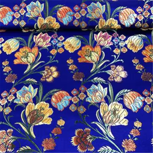 Design de fleurs élégantes Matériau de grande qualité Meilleure vente Prix réduit Marchandises prêtes Tissu de brocart confortable pour le textile à la maison - Product Image 2