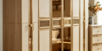 Ensemble de meubles de chambre à coucher moderne très vendu pour hôtels, comprenant un lit king size, une armoire et une coiffeuse, en MDF extensible