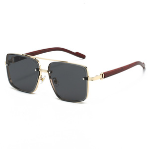 Occhiali da Sole Quadrati in <span class=keywords><strong>Vetro</strong></span> Rinfrescante per <span class=keywords><strong>Uomo</strong></span> e Donna, con Texture in Legno, alla Moda, per Vacanze, Tempo Libero, Spiaggia, Grandi Occhiali Quadrati Personalizzabili con Protezione Solare - Product Image 1