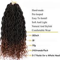 Extensions de cheveux synthétiques Goddess Faux Locs au crochet, doux, bouclés, pour tresses et dreadlocks