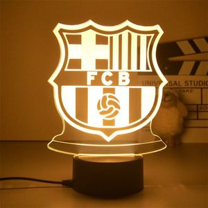 โคมไฟ LED สำหรับยามค่ำคืนโคมไฟ LED กลางคืนแบบ3D สำหรับแฟนบอลแมดริด - Product Image 3