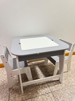 Table d'activités en bois 3-en-1 avec plateau amovible et tableau noir/tableau blanc/pour l'artisanat artistique et la crèche préscolaire