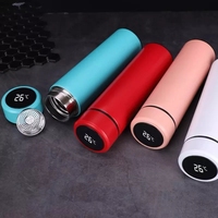 Bouteille isotherme à Double paroi 500ml, avec affichage de la température, thermos, gourde pour les voyages, pour conserver de l'eau ou d'autres boissons, avec Logo personnalisable