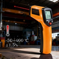 Termómetro Infrarrojo Digital, Pistola de Temperatura para Aceite de Cocina, Pistola Industrial de Alta Temperatura, Termómetro sin Contacto para Barbacoa