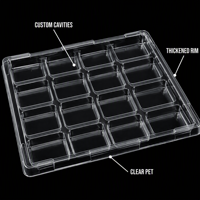 Barquette en plastique thermoformé PET pour pièces automobiles, composants automobiles, emballage de protection, boîte d'emballage en plastique personnalisée