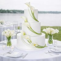 Fleurs artificielles blanches en EVA pour gâteaux, décorations de gâteaux de mariage, fleurs artificielles de calla blanches, très vendues