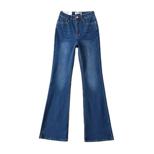 High Quality Streetwear <strong>Women's</strong> Flared Trousers High Waist Washed <strong>Denim</strong> Slim Leg Jeans <strong>for</strong> <strong>Women</strong> - Product Image 1