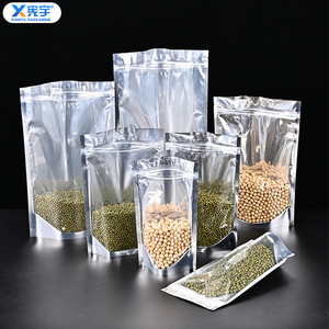 Sachet Doypack en Mylar plastique laminé avec fenêtre transparente, scellé sur 3 côtés, en feuille d'aluminium, pour café, noix, bonbons, épices - Product Image 2