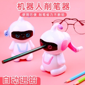 Sacapuntas Automático Forward Robot Azul y Rosa con Alimentación Automática de Lápiz, Regalo de Papelería para Estudiantes - Product Image 5