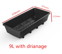 Pots de culture de myrtilles en plastique PP Pots de plantation de framboises carrés de 9 litres Seaux Bato