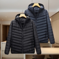 Veste en duvet pour homme sur mesure, grande taille, légère, confortable et chaude, veste à capuche en duvet, veste décontractée d'hiver, coupe-vent