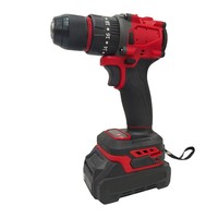 Perceuse à percussion sans fil 10 mm au lithium, kit d'outils électriques pour réparation DIY avec moteur sans balais, vitesse variable et source de charge de batterie